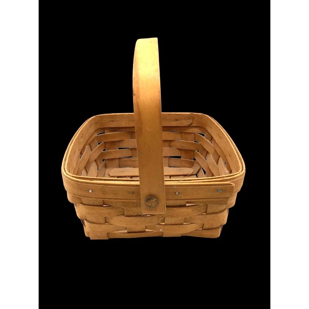 Longaberger Spring Basket 1989 Signed Berry Basket Handled Vintage 11